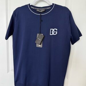 Dolce & Gabbana Deep Blue Short Sleeve Tee Men S